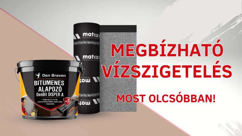 Vízszigetelés akció – most érdemes beszerezni!